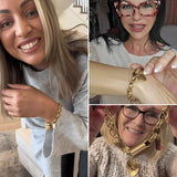 Srdačni Chunky Narukvica | Zlato